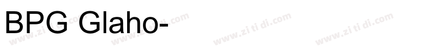 BPG Glaho字体转换